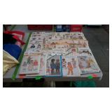 Group of sewing patterns