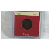 1883 Indian Head Penny in case