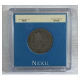1911 Liberty Head V Nickel in case