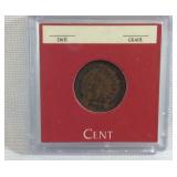 1905 1 Indian Head Penny in case