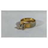 Gold Plated Bright CZ Ring Size 4.75