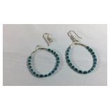 Turquoise Hoop Dangle Earrings, one needs