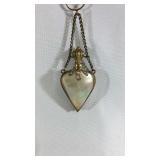 Vintage/Unique Gold Tone Mother of Pearl Perfume