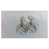 Sterling Silver Dangle Earrings 3.9 Grams