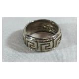 Wide Sterling Silver Band Hallmarked" ITALY Size