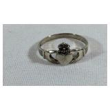 Sterling Silver Cladagh Ring Size 6 1.3 Grams