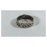 Sterling Silver Woven Style Band Size 5.25 2.3