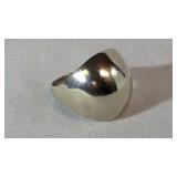 Sterling Silver Dome Style Ring Size 7.75 4.5