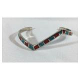 Native American Style Turquoise & Coral Chip