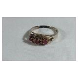 Ruby & Diamond Accent Sterling Silver Ring size 7