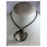 Sterling Silver Circle on 18 inch Cord