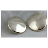 Sterling Silver Large Circle Earrings