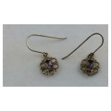 Pink Ice Sterling Silver Dangle Earrings