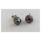 Black Pearl Sterling Silver Earrings