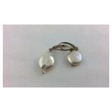 Blister Pearl Sterling Silver Earrings