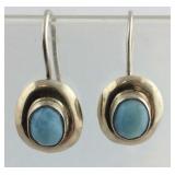 Larimar  Sterling Silver Earrings