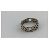 Celtic Sterling Silver Ring Size 6.5