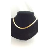 .25 inch Wide Gold Over Sterling Silver