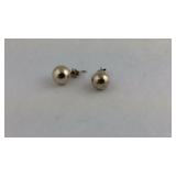 Large Sterling Silver Ball Earrings