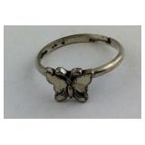 Sterling Silver Butterfly Ring Size 6