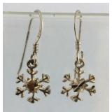 Sterling Silver Snowflake Earrings