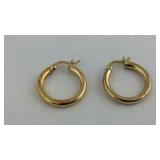 Gold over Sterling Silver Hoop Earrings