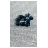 9 Round Loose Blue Topaz Stones Aprox. 1 CT Total