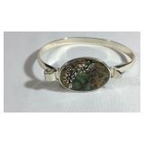 Fashion Abalone Cuff Bracelet w/ Flower