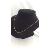 Gold over Sterling 24 inch Box Link Chain