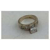 CZ Sterling Silver Ring Size 6