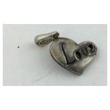"Love" Sterling Silver Charm