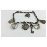 Vintage Sterling Silver Charm Bracelet