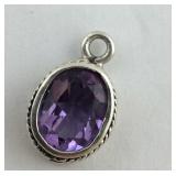 Amethyst Sterling Silver Pendant