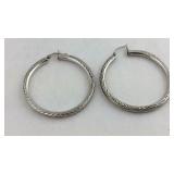 Large Sterling Silver Hoop Earrings