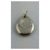 Large Teardrop Sterling Silver Pendant