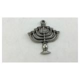 Menorah Sterling Silver Pendant