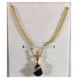 Genuine Onyx & Diamond Necklace G.P.