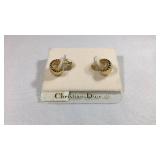 Christian Dior Earrings w/ 14 K Gold Posts