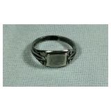 Sterling Silver Signet Toe Ring 1 Gram