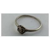 Sterling Silver Rose Ring 6