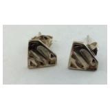 Superman Sterling Silver Earrings