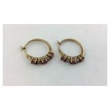 Ruby & Diamond Accent Gold over Sterling Silver