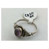Amethyst Sterling Silver Ring Size 5