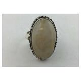 Rutile Quartz Sterling Silver Ring Size 7.75