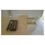 Misc - set of eight porcelain napkin rings, and