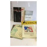 Group of early paper items, books, programs, etc