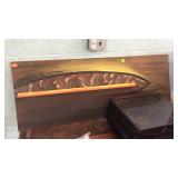 Wall decor - painting on board, 48 x 18