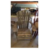 Adirondack outdoor all wooden lawn chair, in nice