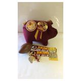Redskins lot - stuffed pig, mini football, pin