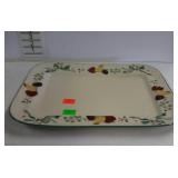 Platter - Hartstone with fruit & bow design 16.5